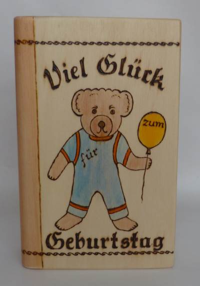 Die Spardose aus Holz mit Teddy ist ein süßes und schönes Geschenk für Kinder in jedem Alter Geburtstag Geschenk